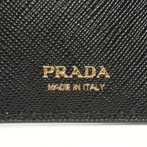 Prada TRIANG Trifold SAFFIANO Leather Wallet Black - Picture 4 of 4